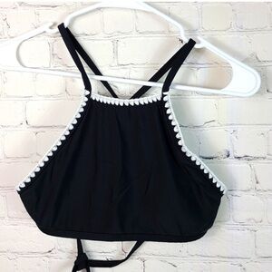 Aerie black and white bikini top size XS